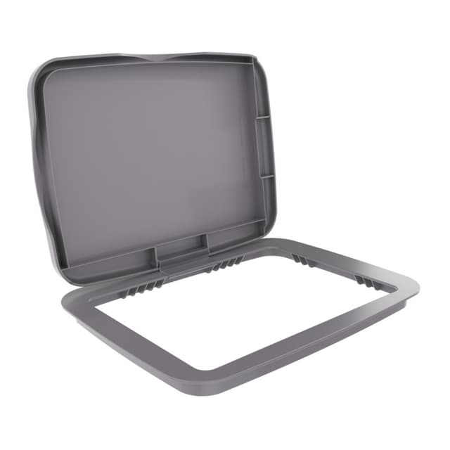 Metallic Silver Polymer Bi-Directional Lid for Rev-A-Shelf® 35 and 50 qt. Waste Containers