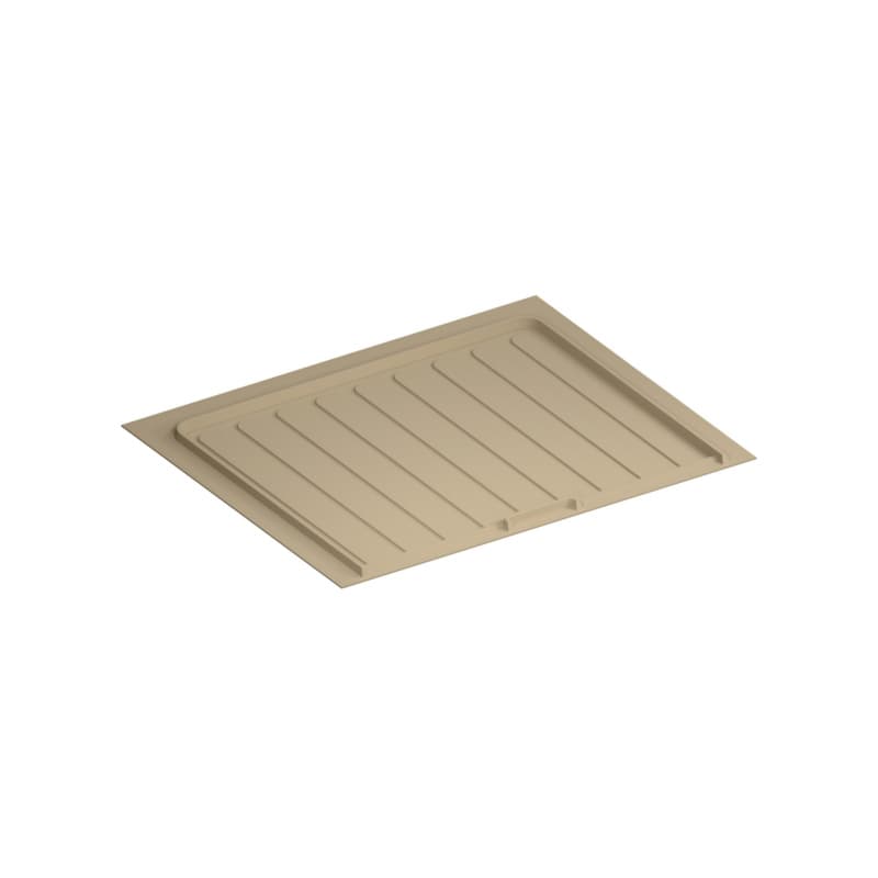 Almond Flexible Polymer Trim-to-Fit Drip Tray for 27" - 30" Sink Base Cabinets - 12 Per Pack