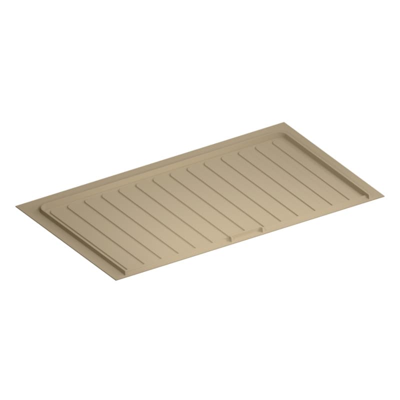 Almond Flexible Polymer Trim-to-Fit Drip Tray for 39" - 42" Sink Base Cabinets - 12 Per Pack