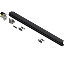 REVEGO duo Left Hand Double Door Track Set, Black, 1057mm