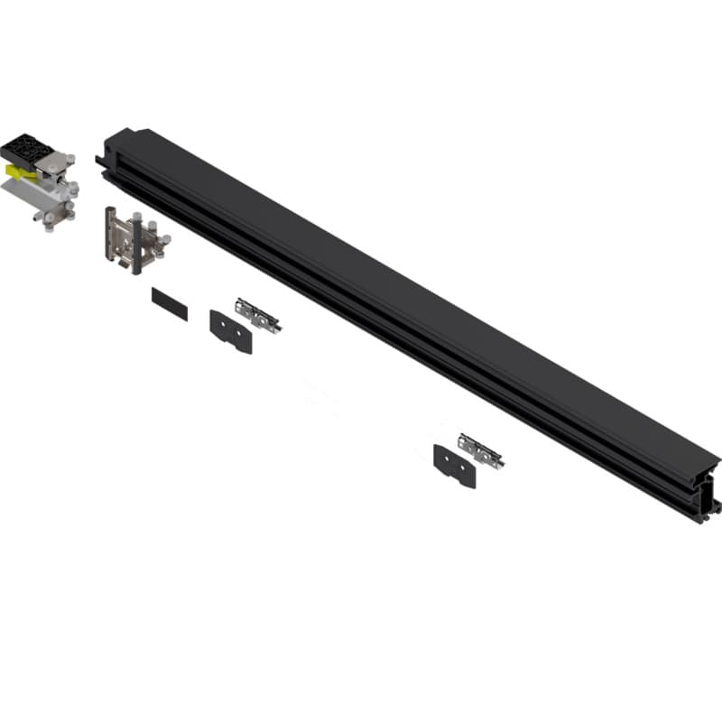 Blum REVEGO duo 1050 mm Left Hand Double Door Track Set, Black, 802L1050DL
