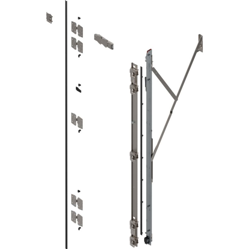 REVEGO duo Right Hand Hinge Bracket Set with TIP-ON, Zinc-Plated, 1950mm