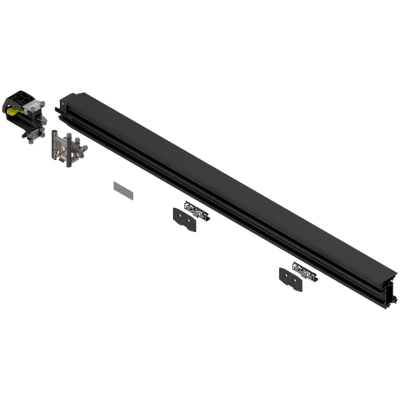Blum REVEGO duo 1200 mm Left Hand Double Door Track Set, Black, 802L1200DL3