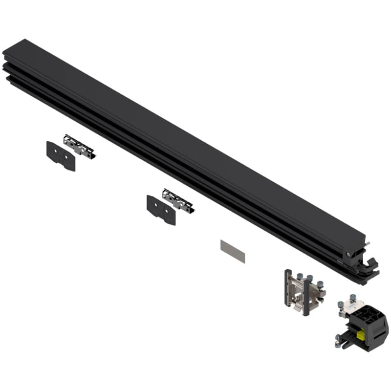 Blum REVEGO duo 1050 mm Right Hand Double Door Track Set, Black, 802L1050DR3