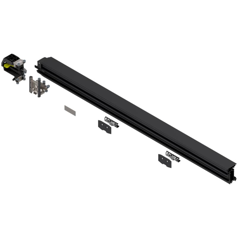 Blum REVEGO duo 1250 mm Left Hand Double Door Track Set, Black, 802L1250DL3