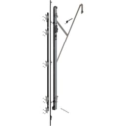 REVEGO uno Left Hand Hinge Bracket Set with TIP-ON, Zinc-Plated, 1757mm