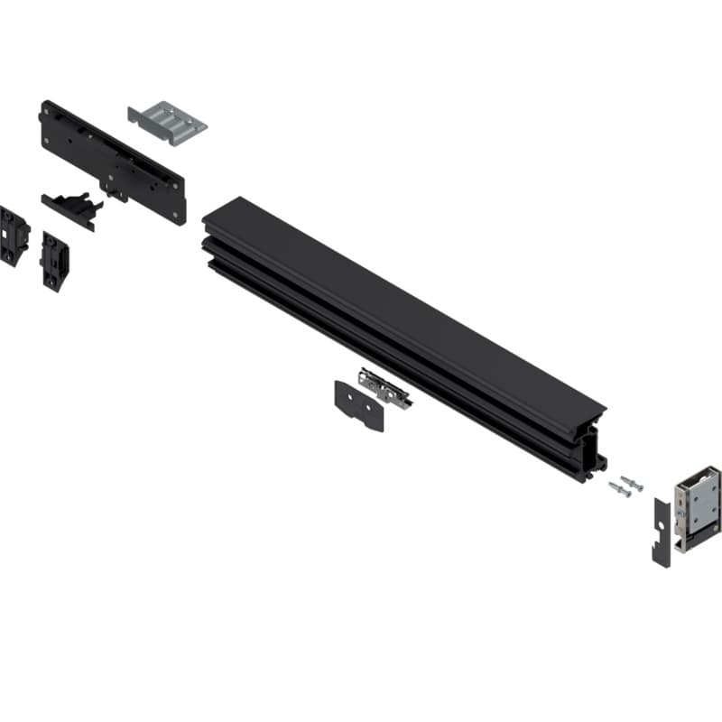 REVEGO duo Left Assembly Set for 800mm Single/Double Door Combined, Black, 542mm