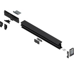 REVEGO duo Left Assembly Set for 800mm Single/Double Door Combined, Black, 542mm