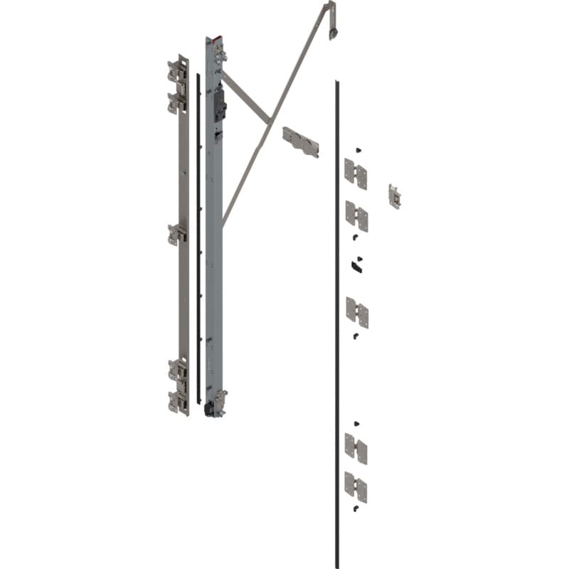 REVEGO duo Left Hand Hinge Bracket Set with TIP-ON, Zinc-Plated, 1650mm