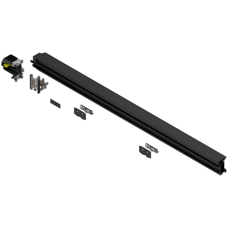 Blum REVEGO duo 1350 mm Left Hand Double Door Track Set, Black, 802L1350DL3