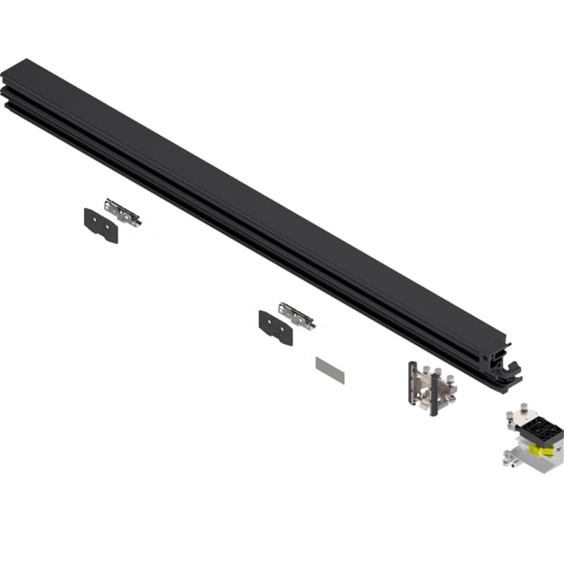 Blum REVEGO duo 1050 mm Right Hand Double Door Track Set, Black, 802L1050DR
