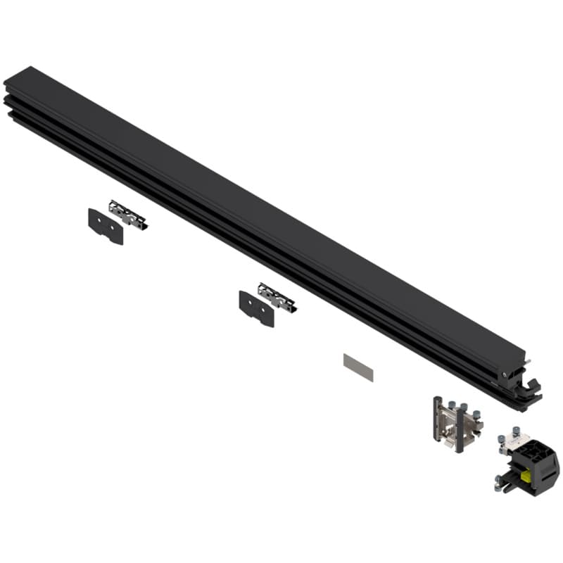 Blum REVEGO duo 1350 mm Right Hand Double Door Track Set, Black, 802L1350DR3
