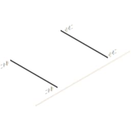 BLUM Metafile 22" Hanging Rail Set, Zinc