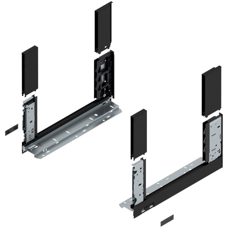 Legrabox 13-25/32" Drawer Side Profile Set, C-Height, Carbon Black Matte