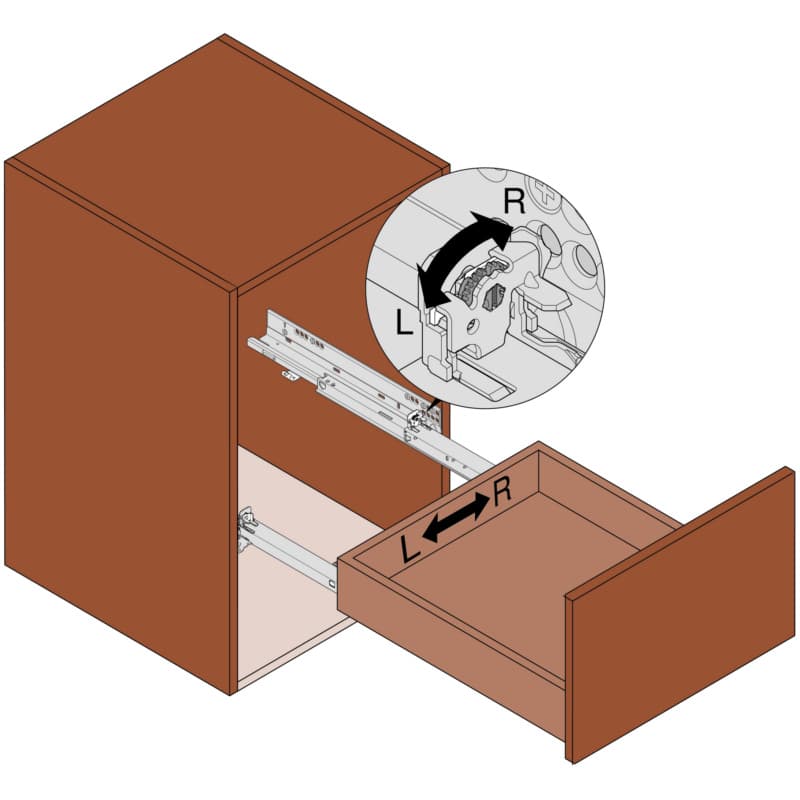 Blum 563F TANDEM 9" Soft-Close Blumotion Full Extension Undermount Drawer Slides, Roller Bearing Zinc - 563F2290B10