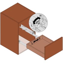 Blum 563F TANDEM 9" Soft-Close Blumotion Full Extension Undermount Drawer Slides, Roller Bearing Zinc - 563F2290B10