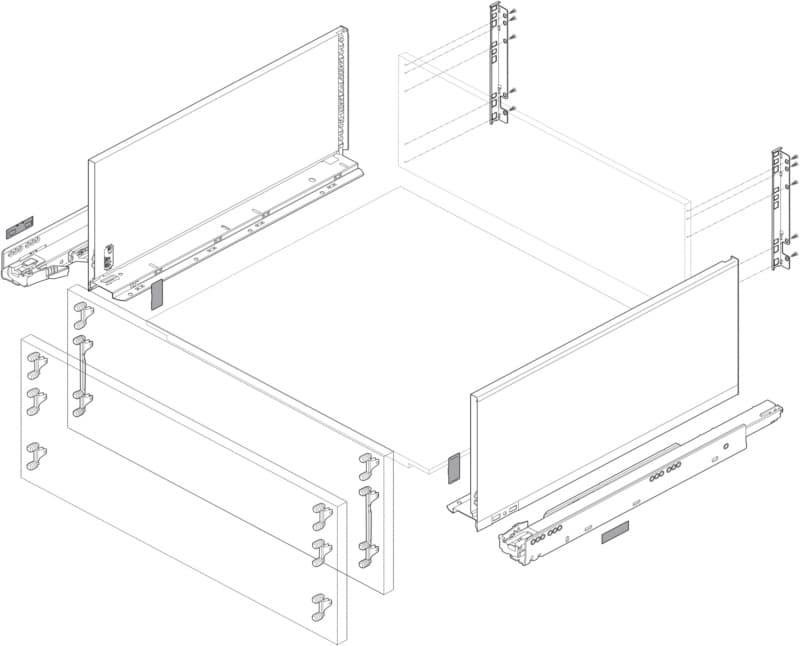 Legrabox Front Fixing Bracket for C-Height 7", Expando