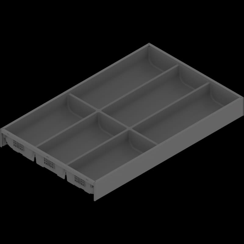 Ambia-Line Flatware Insert for Drawer, M-Height 2", Orion Gray, 20