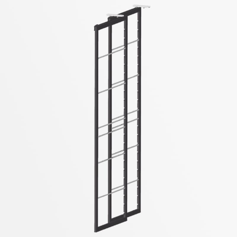 DryAway 24" Vertical Pullout Laundry Drying Rack 2-Frame Set, Black