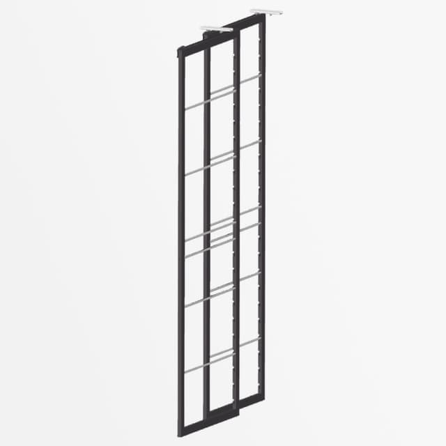 DryAway 24" Depth Vertical Pullout Laundry Drying Rack, 2-Frame Set