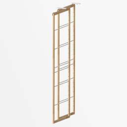 DryAway 24" Vertical Pullout Laundry Drying Rack 2-Frame Set, Natural Bamboo