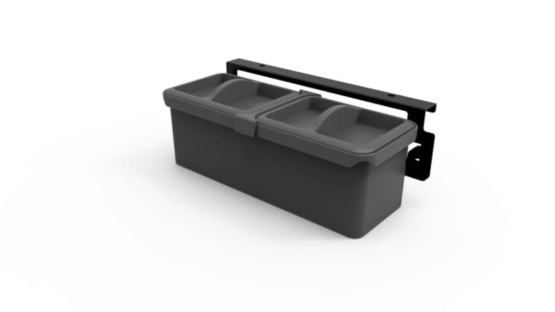 YouK Youboxx Set 3 Storage Organizer for 12-5/8" Depth Ladder, Black