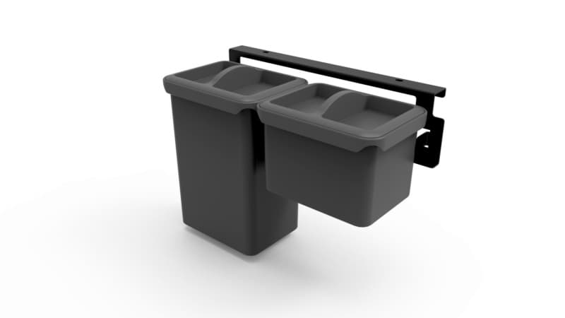 YouK Youboxx Set 5 Storage Organizer for 12-5/8" Depth Ladder, Black