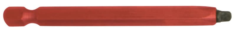 #2 x 3" Square Drive Power Bit, 2 Piece Bit, Red Painted (10/Box)