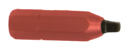 #2 x 1" Square Drive Insert Bit, 2 Piece Bit, Red Painted (10/Box)