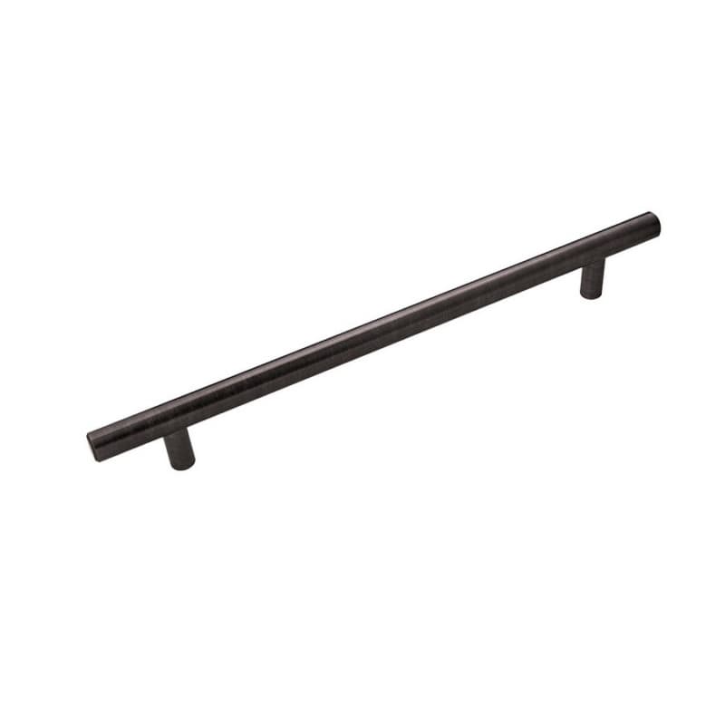 Hickory Hardware Bar Pulls Series 7-9/16" (192 mm) Center to Center Brushed Black Nickel Pull, - HH075597-BBLN