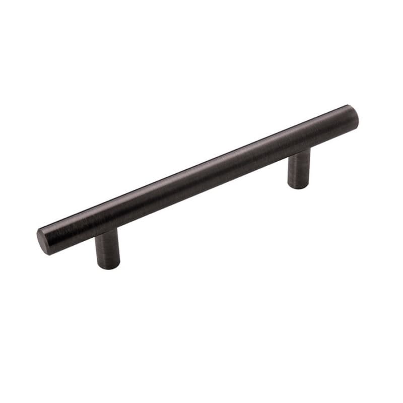 Hickory Hardware Bar Pulls 3-3/4" (96 mm) Center to Center Brushed Black Nickel Pull, HH075594-BBLN