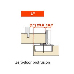 Salice Series CU 3 Cam Soft-Close Silentia 1" Overlay Face-Frame Hinges Nickel, 106° Screw-On - CUP32D9R