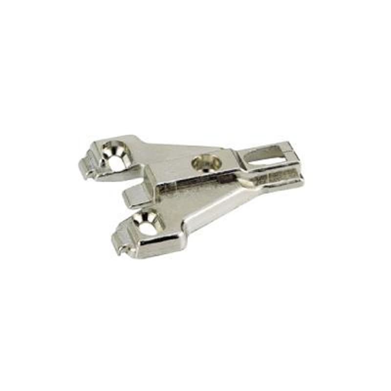 Hettich Intermat Face Frame Mounting Plate, Nickel-Plated, 0mm