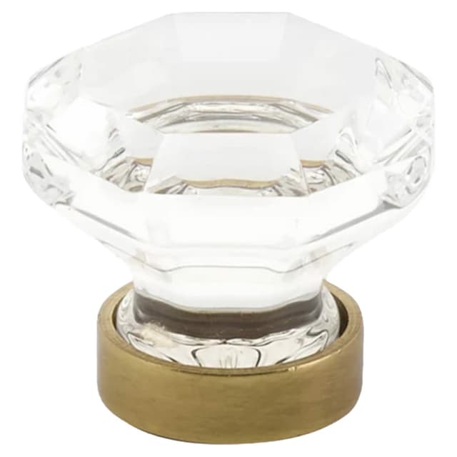 Emtek Old Town Glass Cabinet Knob, 1-1/4" Diameter, Pewter - 86011US15A