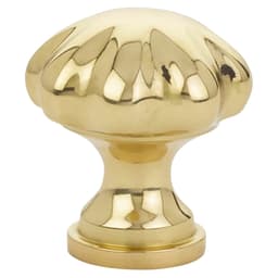 Emtek Traditional Melon Knob 1-3/4 Inch Unlacquered