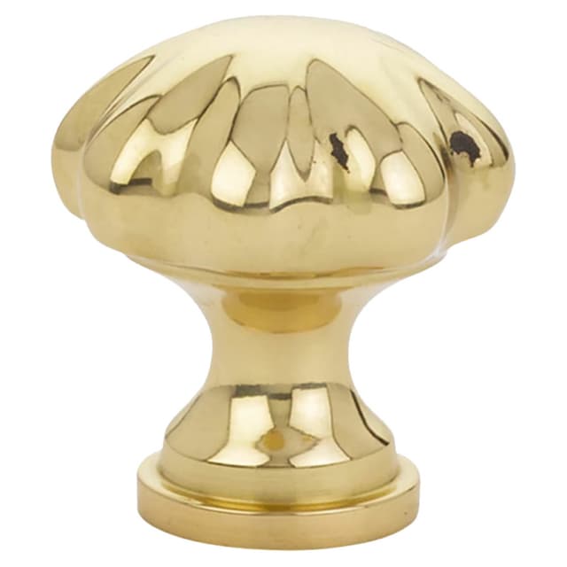 Emtek Traditional Melon Knob, 1-3/4" Diameter, Unlacquered Brass - 86203US3NL