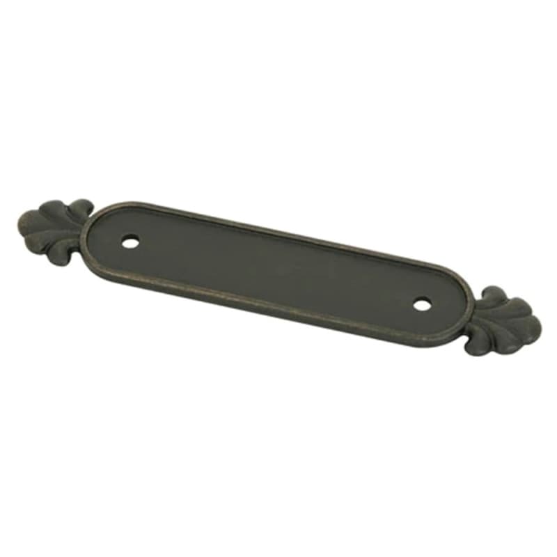 Emtek Tuscany Bronze Backplate/Pull 3" (76mm) Center to Center Flat Black, 86235FB