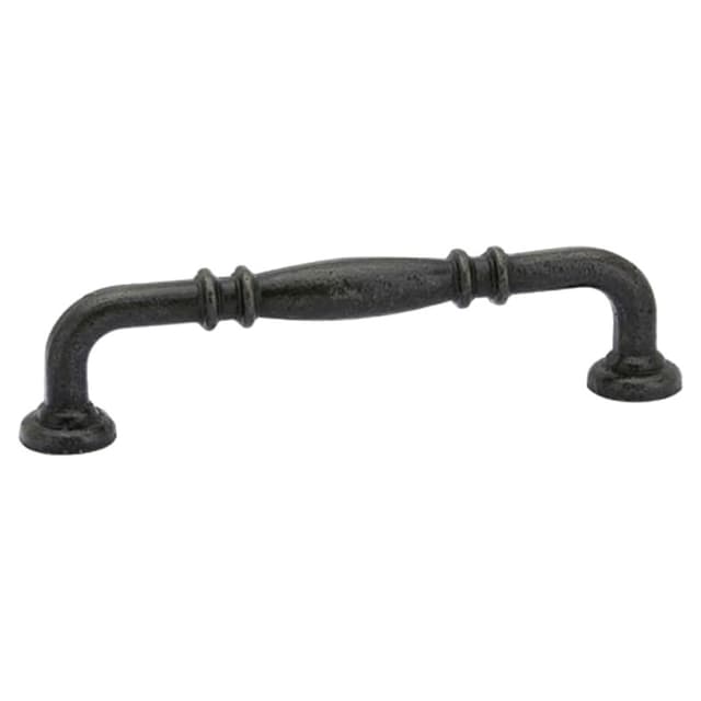 Emtek Tuscany Bronze Ribbed Pull, 6"CC, Flat Black Bronze Patina - 86255FB