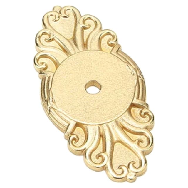 Emtek Ribbon & Reed Backplate For Knob, 2-1/2" L, Unlacquered Brass - 86293US3NL