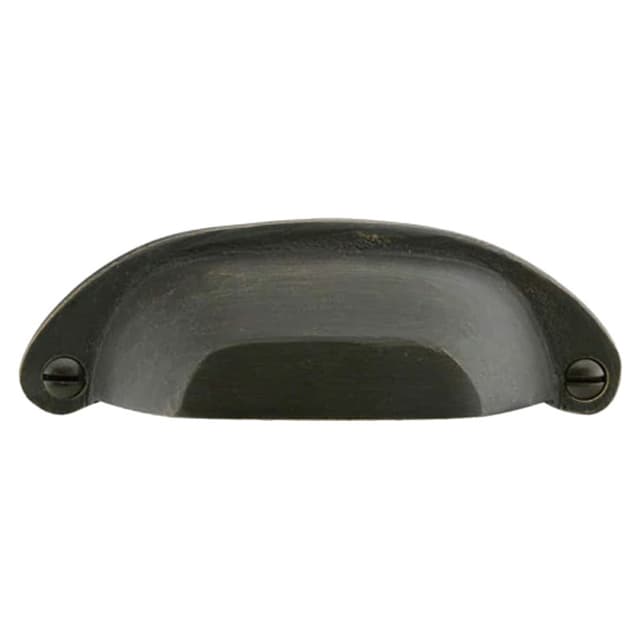 Emtek Sandcast Bronze Ranch Bin Pull, 3"CC,, Tumbled White Bronze - 86326TWB