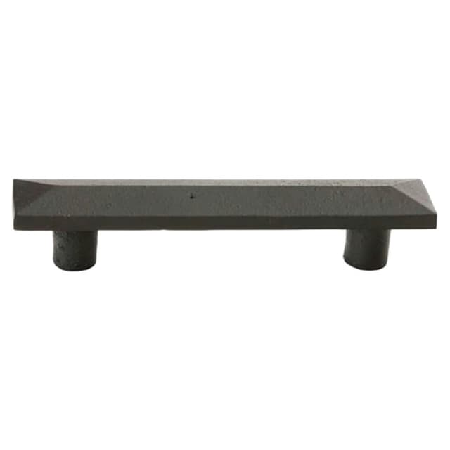 Emtek Sandcast Bronze Pyramid Pull, 3"CC, Flat Black Bronze Patina - 86328FB