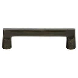 Emtek Sandcast Bronze Rail Pull, 3-1/2"CC, Flat Black Bronze Patina - 86333FB