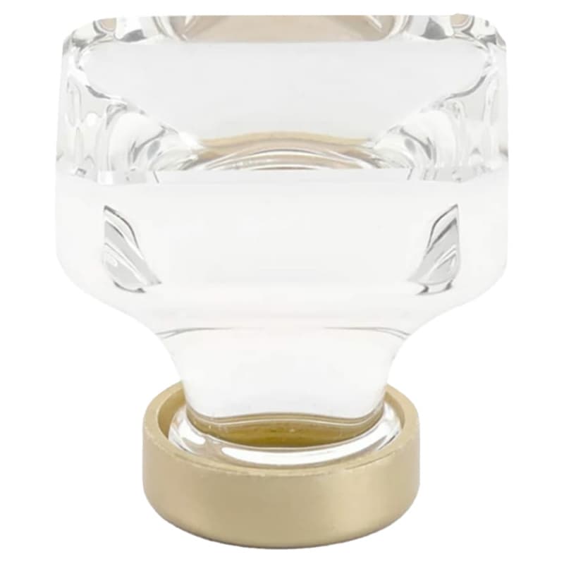 Emtek Lido glass knob 1-5/8 square glass/pewter