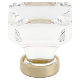 Emtek Lido glass knob 1-5/8 square glass/pewter