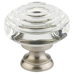 Emtek Deco glass knob 1-5/8 in 86564US10B
