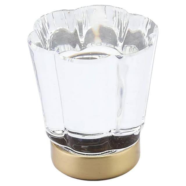 Emtek Forza Glass Knob, 1-1/4" Diameter, Glass/Polished Nickel - 86565US14