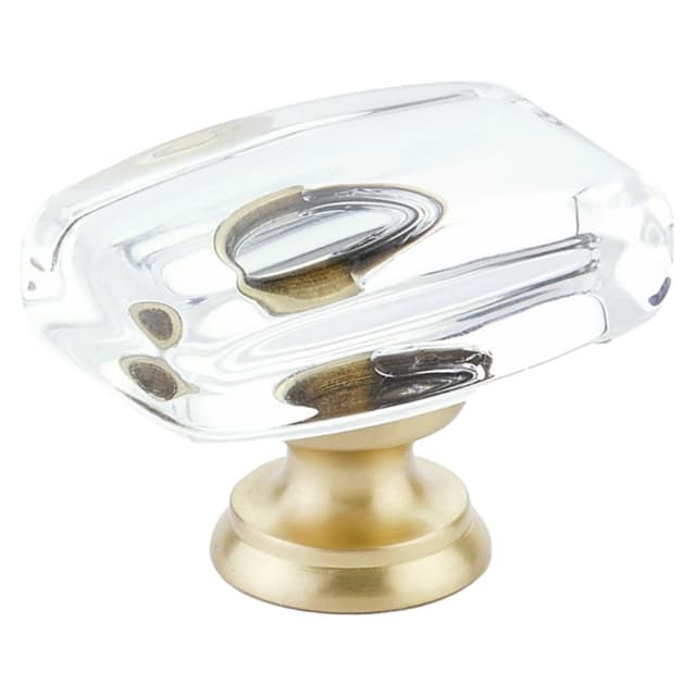 Emtek Windsor Glass Knob, 1-1/4" Diameter, Glass/Pewter - 86566US15A