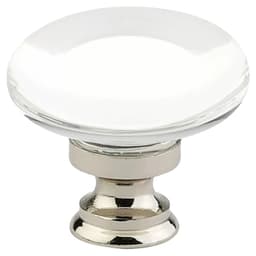 Emtek Providence glass knob, 1-3/4 in, 86568US3NL