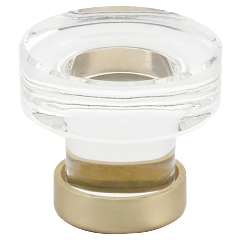 Emtek Grayson Glass Knob 1-1/4 in, Glass/Pewter