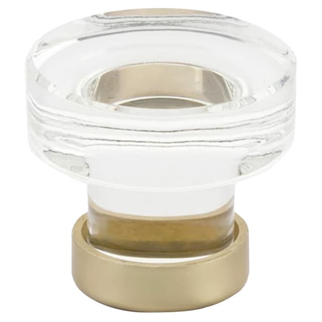 Emtek Grayson Glass Knob, 1-1/4" Diameter, Glass/Pewter - 86569US15A